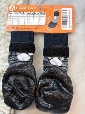 Non-Slip Large Pet Socks - Black